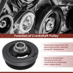 Engine Harmonic Balancer Crankshaft Pulley for Nissan Frontier/Xterra (2005–2019) 12303EA200