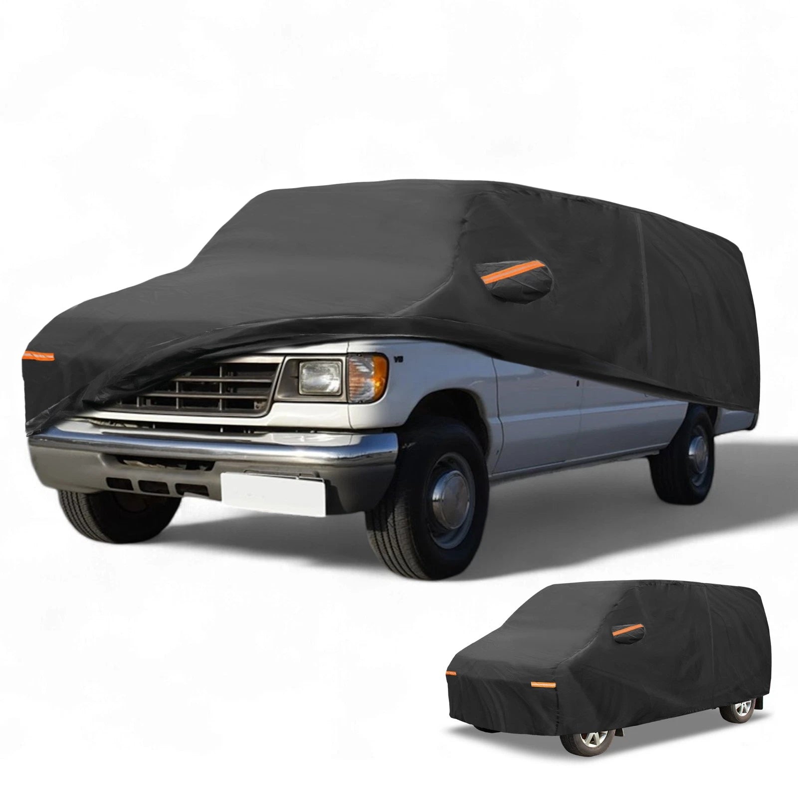 All Weather Car Cover for Ford E-Series (190T-PU, Left Zipper)
