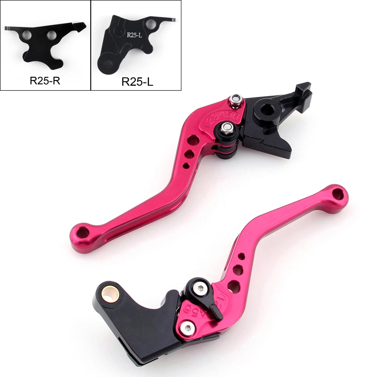 Short Brake Clutch Levers for Yamaha YZF R25 R3 (2014–2015) Red