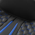 Black Blue Driver Passenger Seat for Harley Electra Glide (1997-2007)