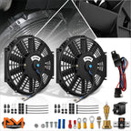2X 12" 12V Electric Radiator Cooling Fan for Universal Applications
