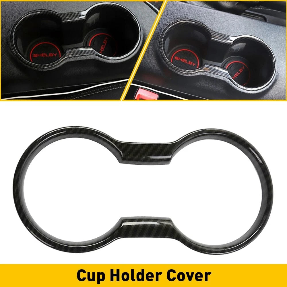 Carbon Fiber Center Console Trim for Ford Mustang (2015–2021)