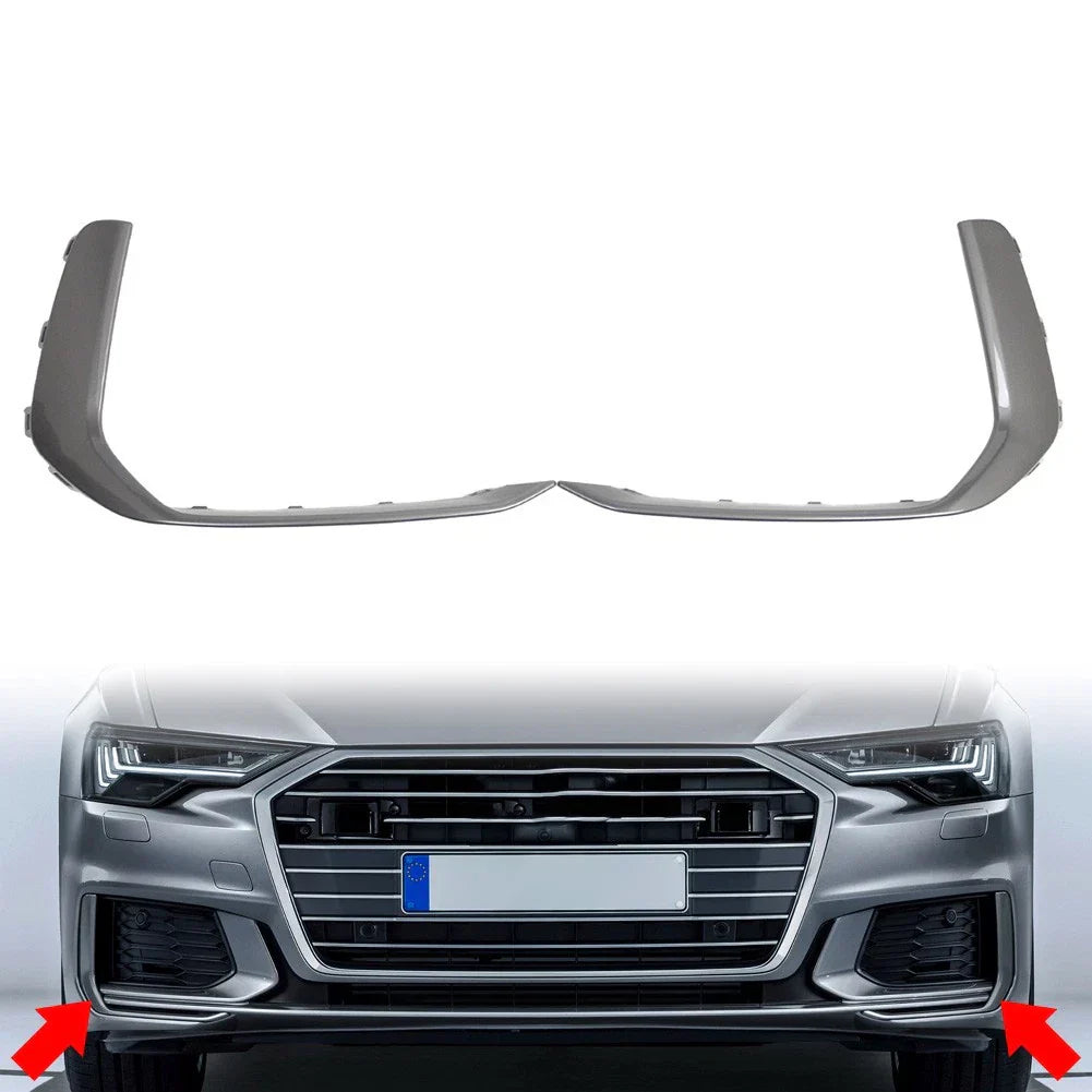 Front Bumper Lower Side Grill Covers for Audi A6 C8 S6 (2019-2024)
