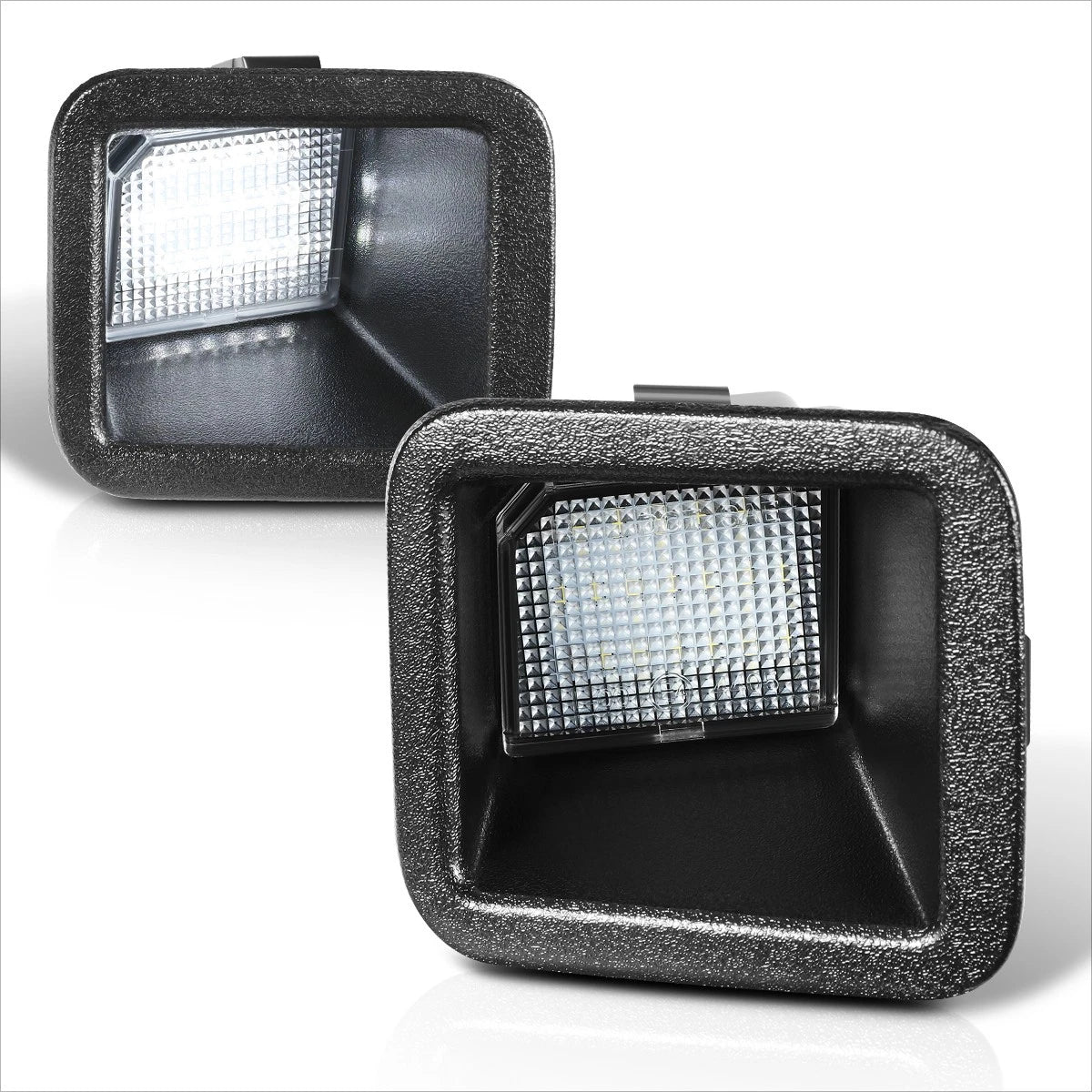 2X Nuvision Clear Lens LED License Plate Lights for Ford F250-F450 SD (2017–2024)