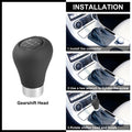 5-Speed Gear Shift Knob for BMW 1/3/5/6 Series - Black/Silver Tone