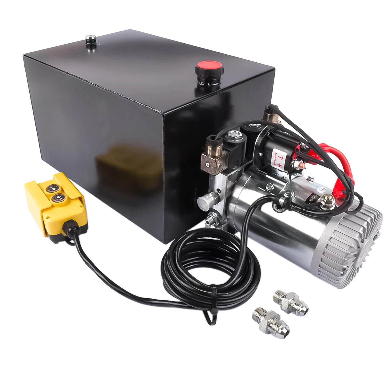 Hydraulic Power Unit for Dump Trailers (12V, 20 Quart Steel Reservoir)