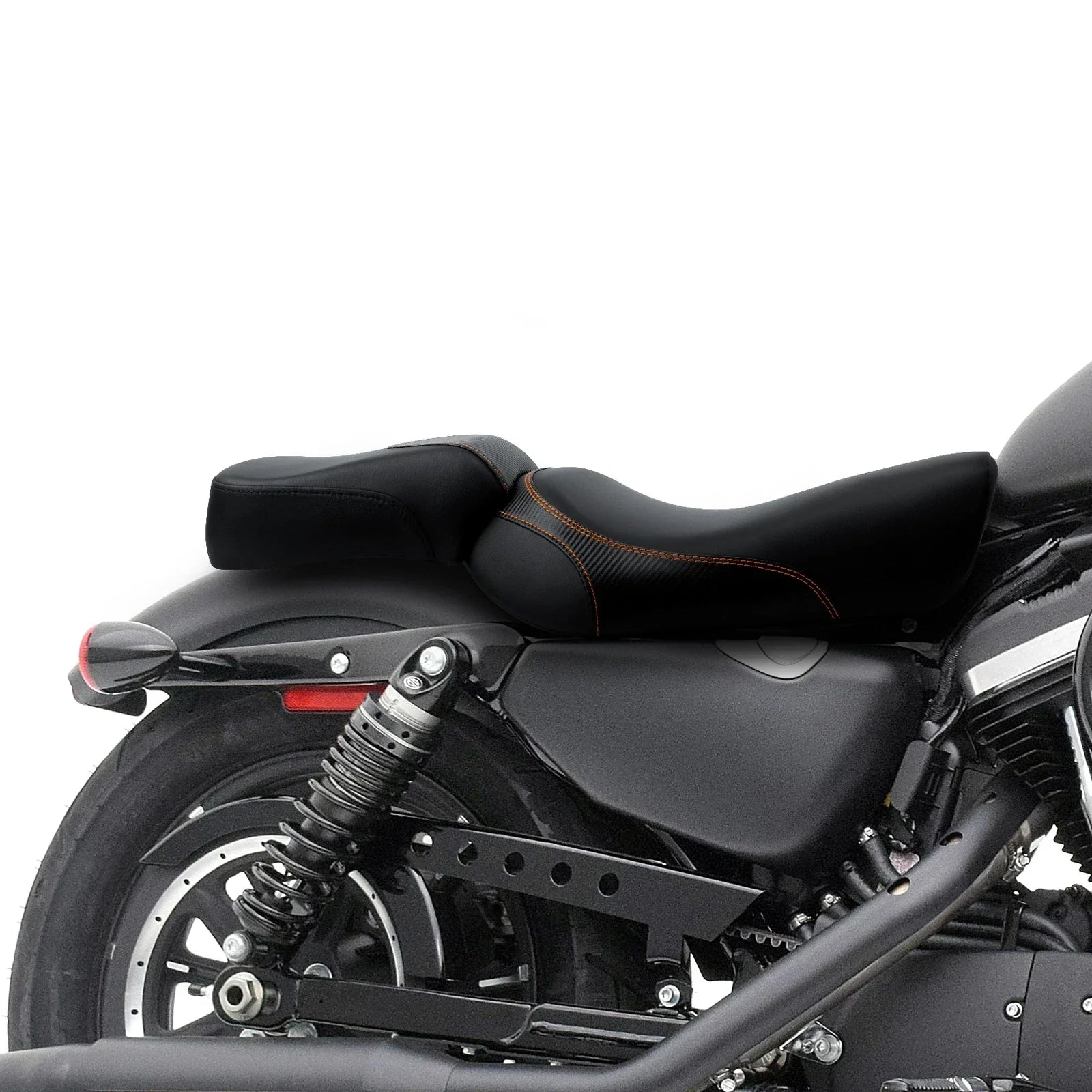 Black Driver & Passenger Seats for Harley Sportster Iron 883 XL883N (2016-22)
