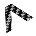 Carbon Black Door Wall Window Badge Emblem Decals for
