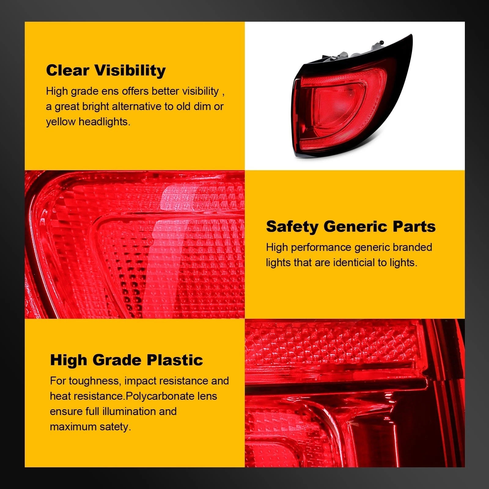 Right Outer Tail Light for Chrysler Voyager, Pacifica (2017–2021)
