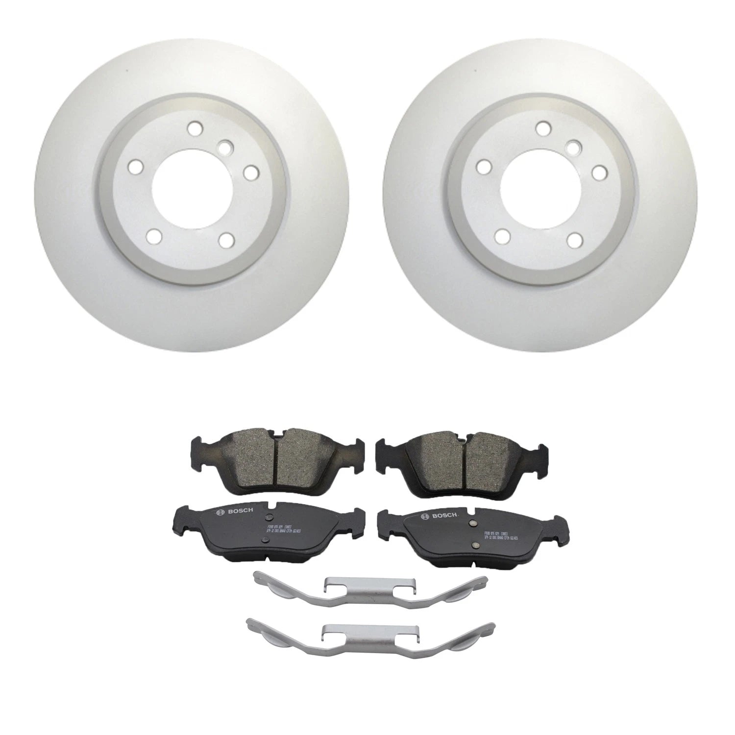 Set of 2 Hella Front Rotors & Bosch QuietCast Pads for BMW E85 E86 (2000–2006)