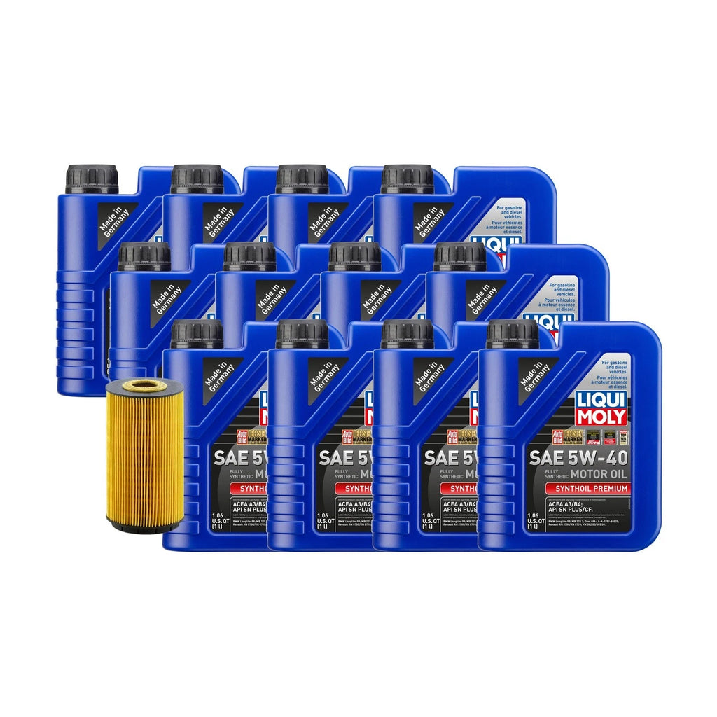Liqui Moly Synthoil Premium SAE 5W-40 Oil Change Kit for Audi CEJA/CTNA (12L)
