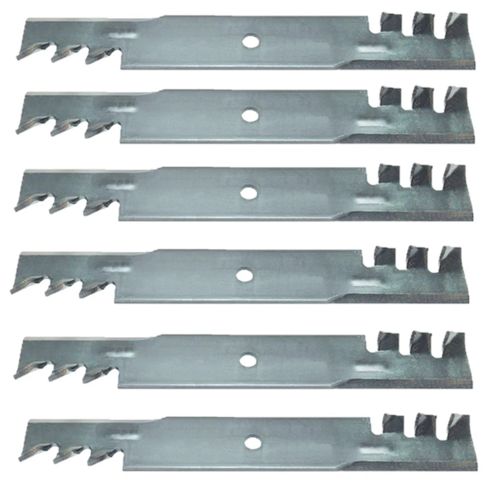6PK Mulching Blades for Hustler Mowers (Fits 601124, 797704, MB12733)