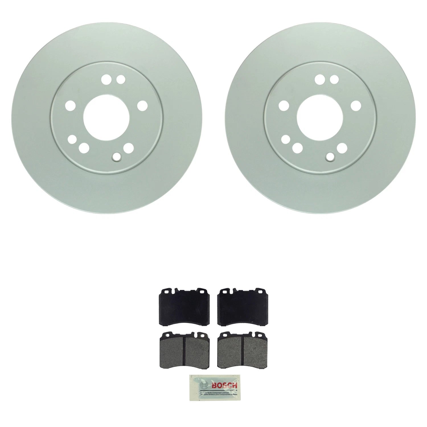 Set of 4 Bosch Quietcast Rotors & Disc Brake Pads for Mercedes W124 (1986–1995)