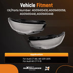 Set of 2 Headlight Lens Covers for Audi A6 C7 (2011-2015)