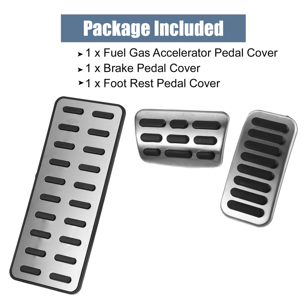 3pcs Accelerator & Brake Pedal Cover Kit for Kia Forte (2010–2012)