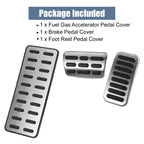 3pcs Accelerator & Brake Pedal Cover Kit for Kia Forte (2010–2012)