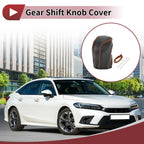 1 Pc Gear Shift Knob Cover for Honda Fit (2021–2023) Brown Faux Leather