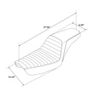 Driver & Passenger Seats for Harley Dyna Low Rider Super Glide FXD (1996-2003)