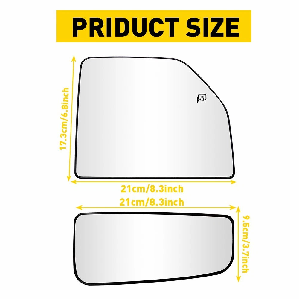 Heated Mirror Glass for Ford Super Duty F250 F350 F450 F550 (2017–2022)