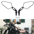Adjustable Motorcycle Handlebar Rearview Mirrors 10mm Thread Black