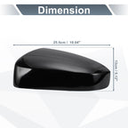 Set of 2 Rearview Mirror Cover Caps Gloss Black for Nissan Sentra (2007–2012)
