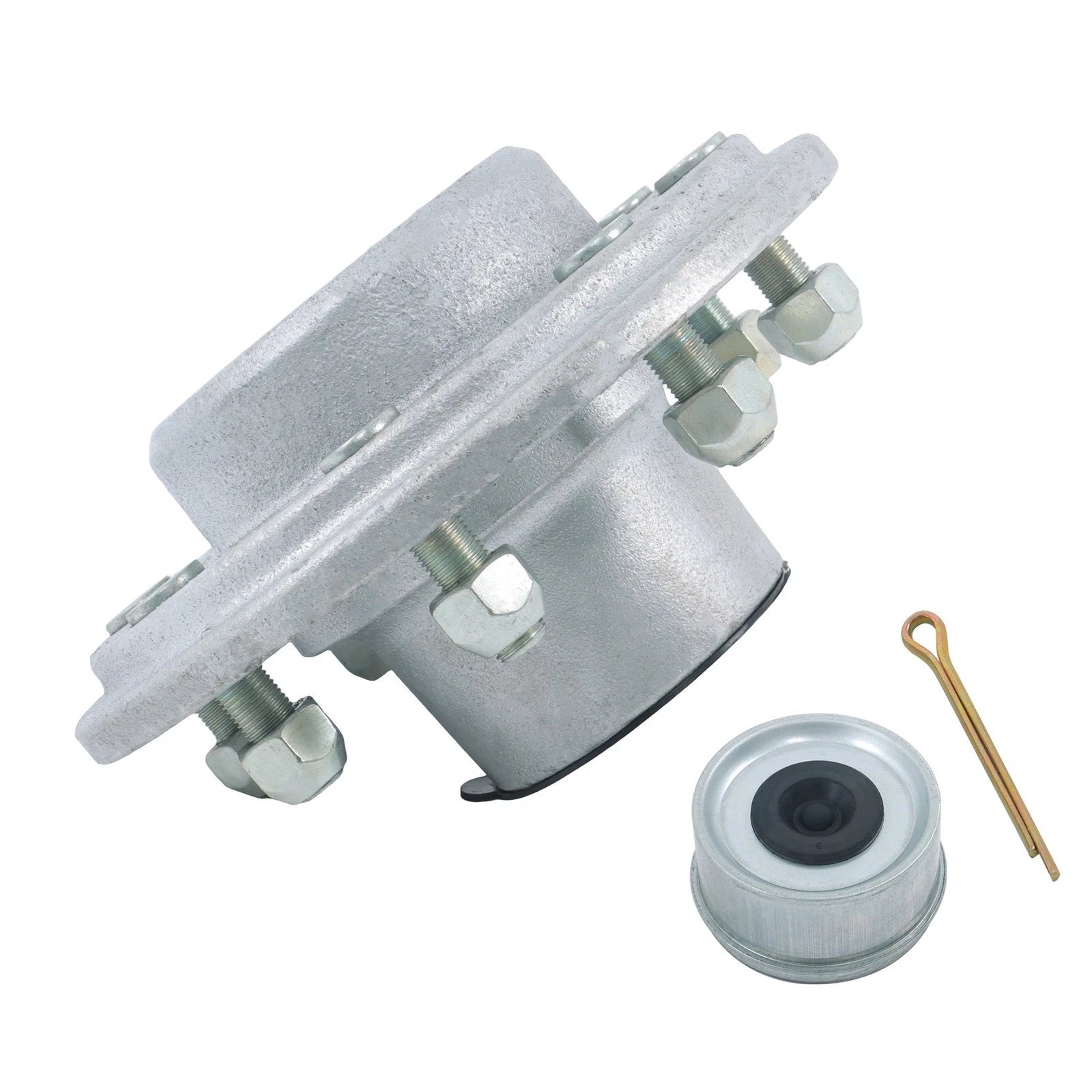8-Lug 6.5" Galvanized Trailer Hub Kit for 7