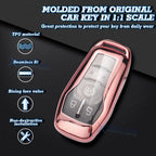 2X Rose Gold Keyless Smart Key Fob Shell for Lincoln MKZ MKC (2017-2020)
