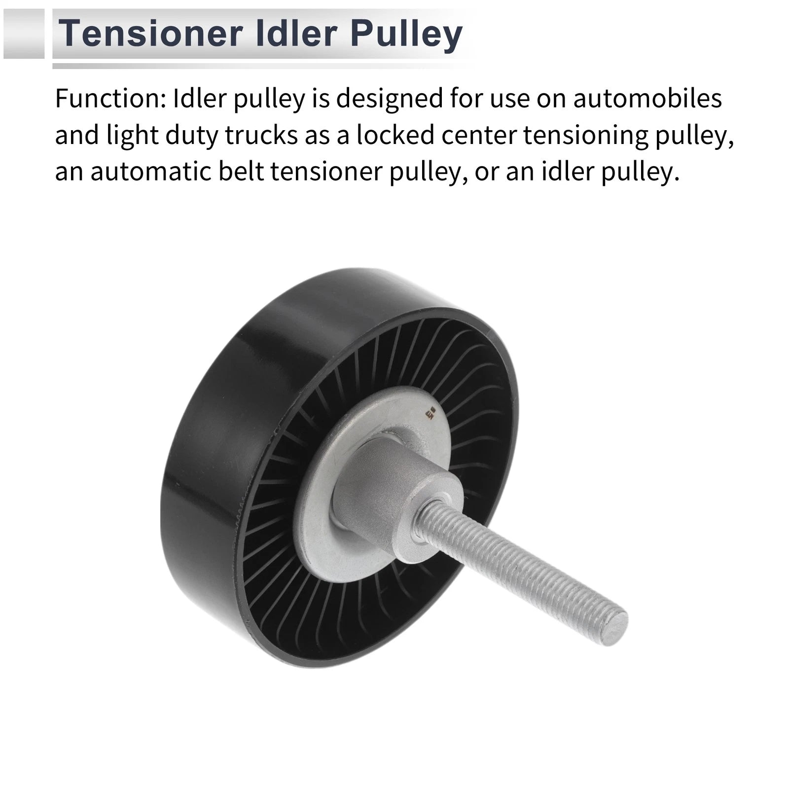 Drive Belt Idler Pulley for Audi A3 (2003–2007) No. 1JD145276B Black