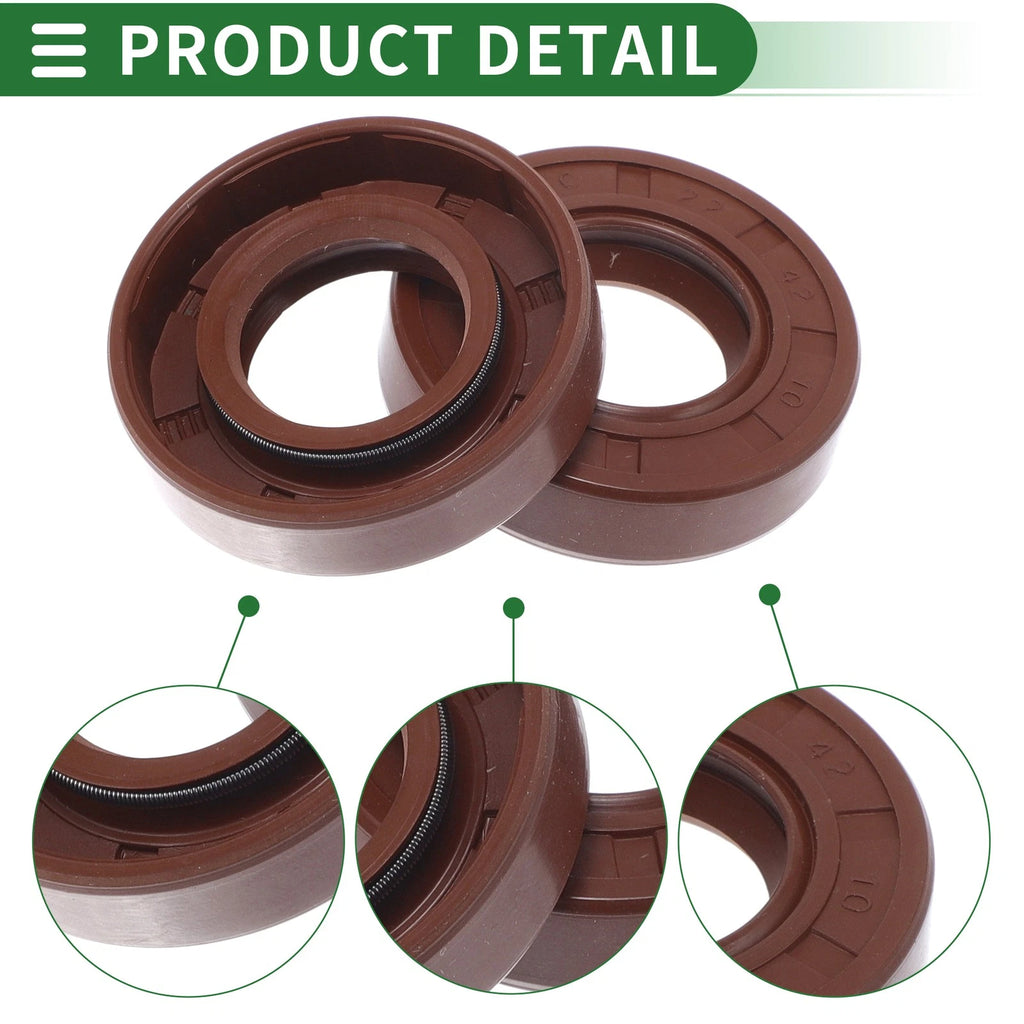 Set of 5 Oil Seal Rotary Shaft Seal FKM Rubber 22x42x10mm