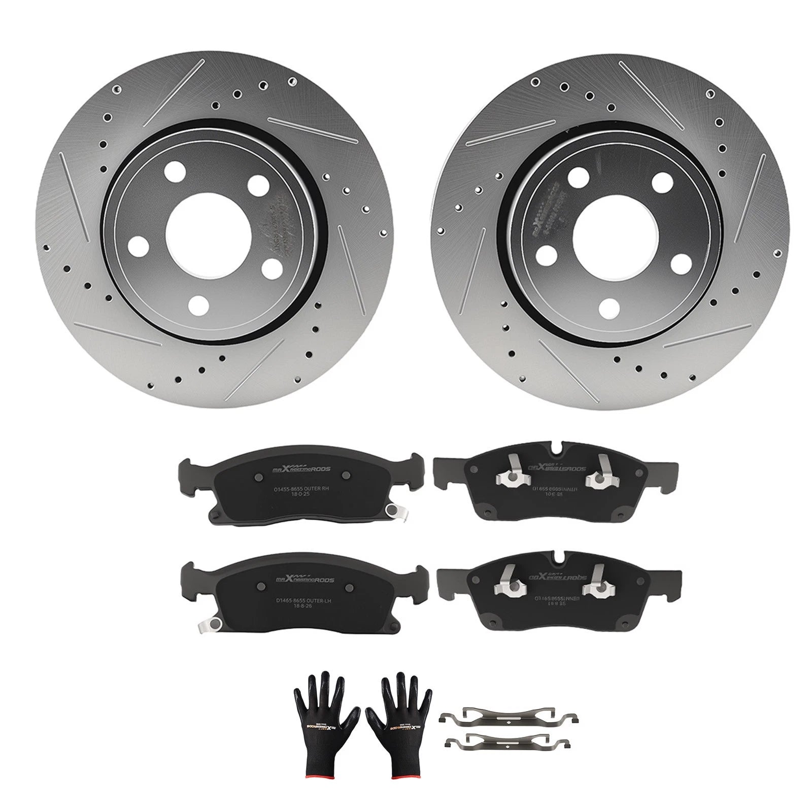 Front Brake Rotors and Pads for Dodge Durango (2011–2020) Jeep Grand Cherokee (2011–2018)