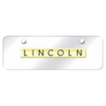 Gold Name on Chrome Mini License Plate - Officially Licensed for Lincoln