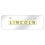 Gold Name on Chrome Mini License Plate - Officially Licensed for Lincoln