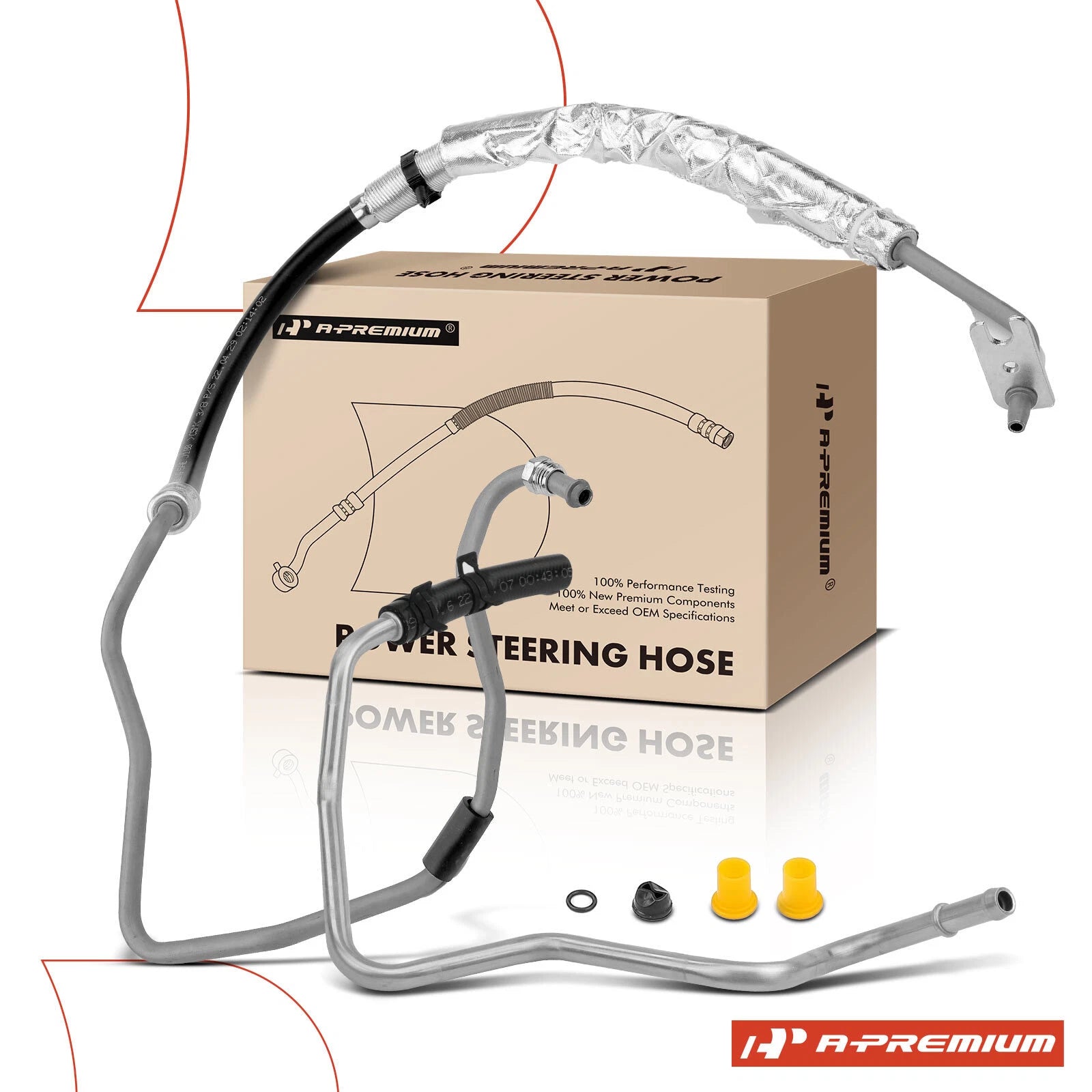 2X Power Steering Pressure & Return Hose Assembly for Chevy Pontiac 