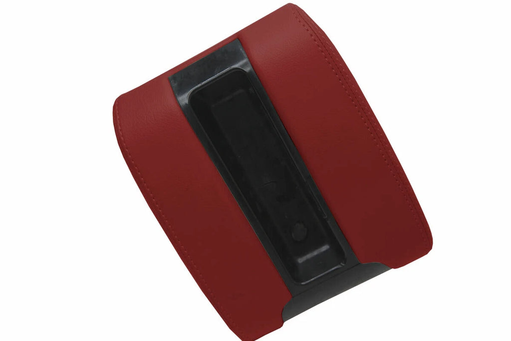Leather Center Console Lid Armrest Cover for BMW E39 (1997–2003) Red