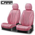 Set of 2 Diamond Stitch Mesh Fabric Front Seat Covers for Universal Fit
