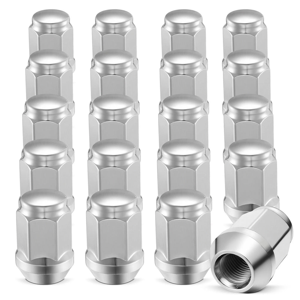 20PC Bulge Acorn Chrome Lug Nuts for Chevy GMC K10 K20 (7/16x20)