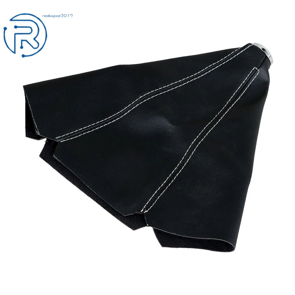 Shift Knob Boot Cover for Make Model  - Black Stitches PVC Leather