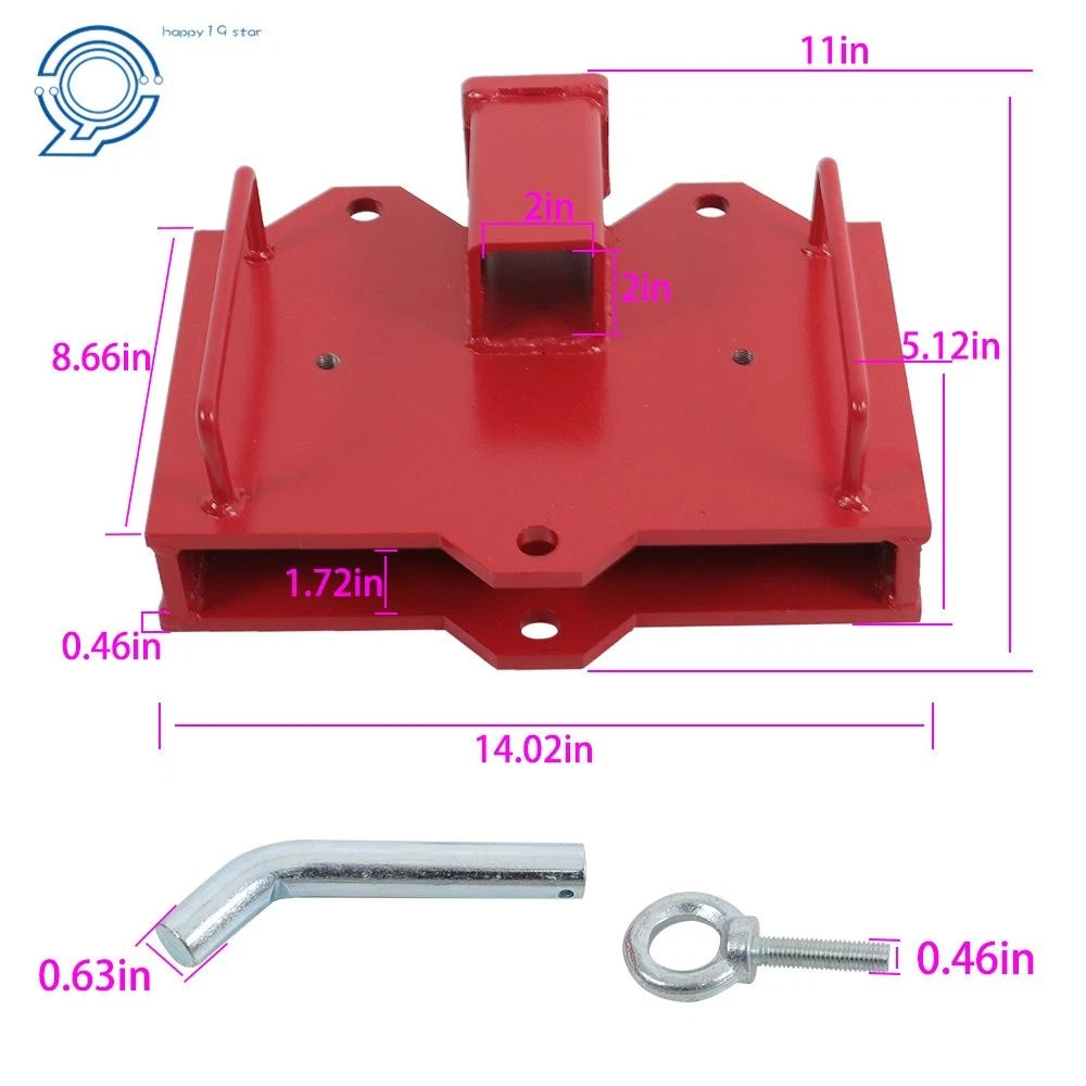 2 In Forklift Trailer Hitch Receiver for Dual Pallet Forks (6500 lbs)