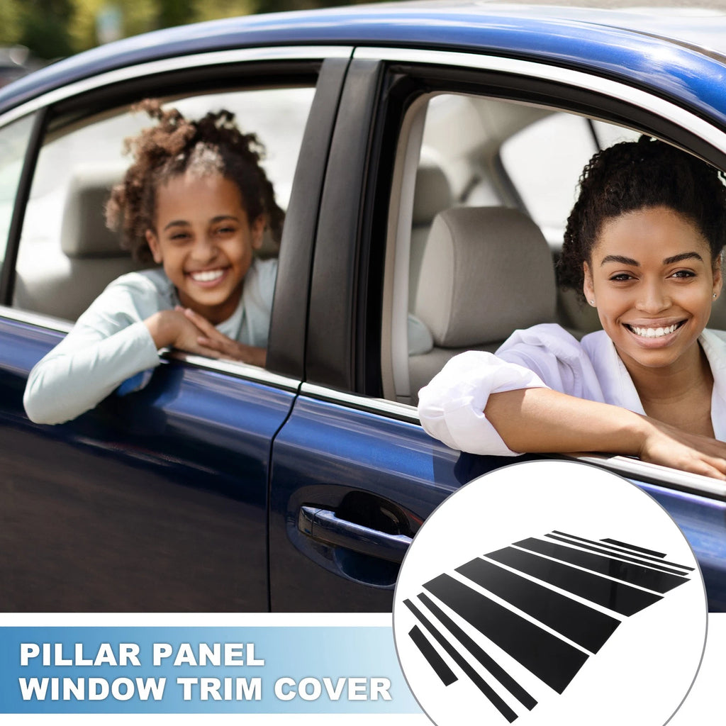 10X Car Pillar Window Trim Cover for Toyota RAV4 (2019–2023) Black