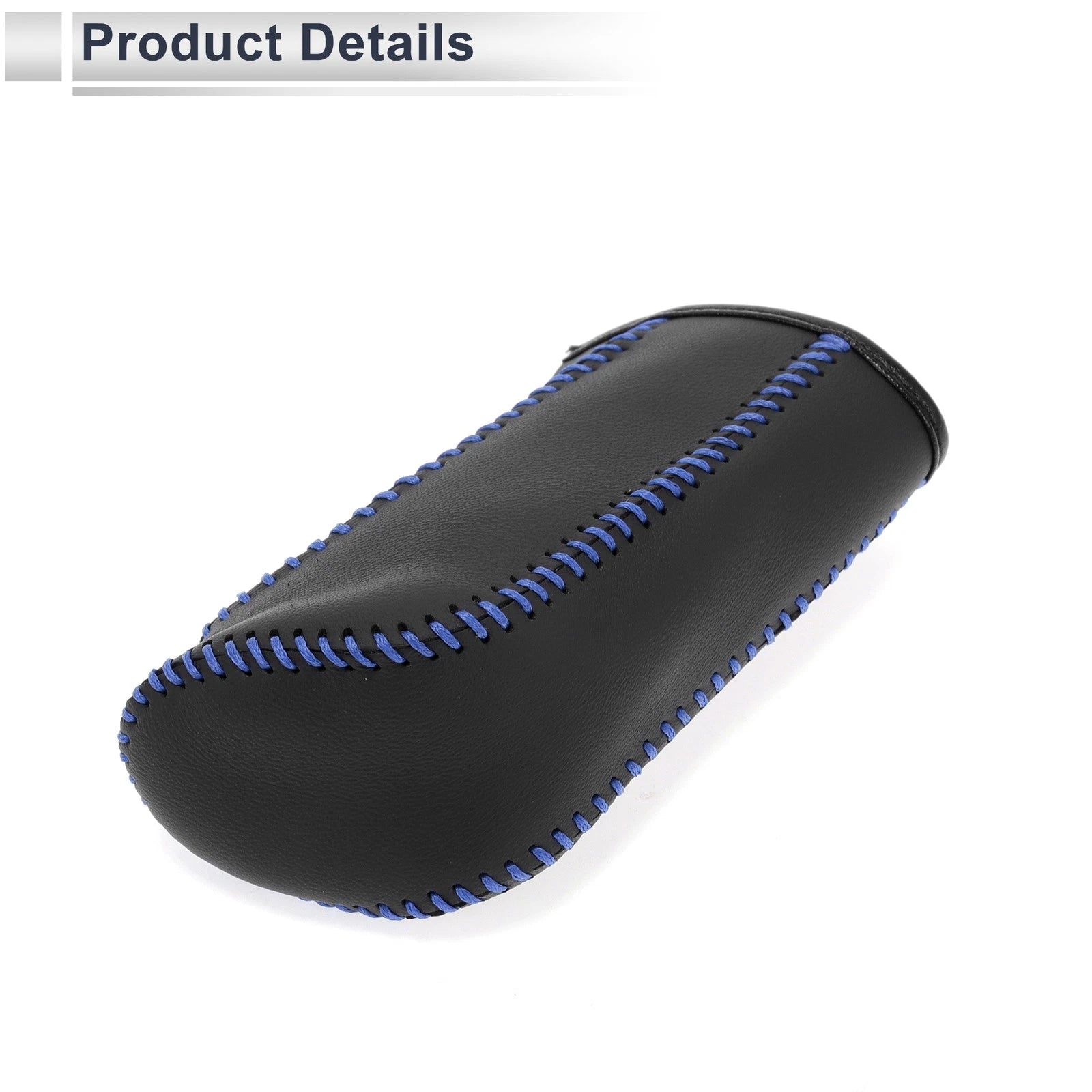 Gear Shift Knob Cover for Nissan Tiida (2004–2012) Black Blue Faux Leather