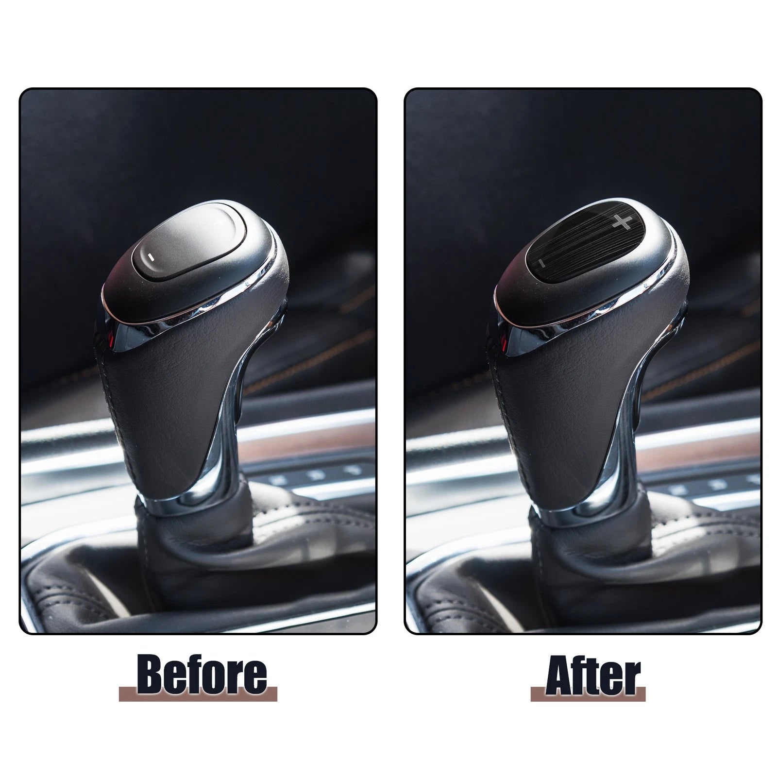 Gear Shift Knob Cover Sticker for Chevrolet Equinox (2018–2020) Black