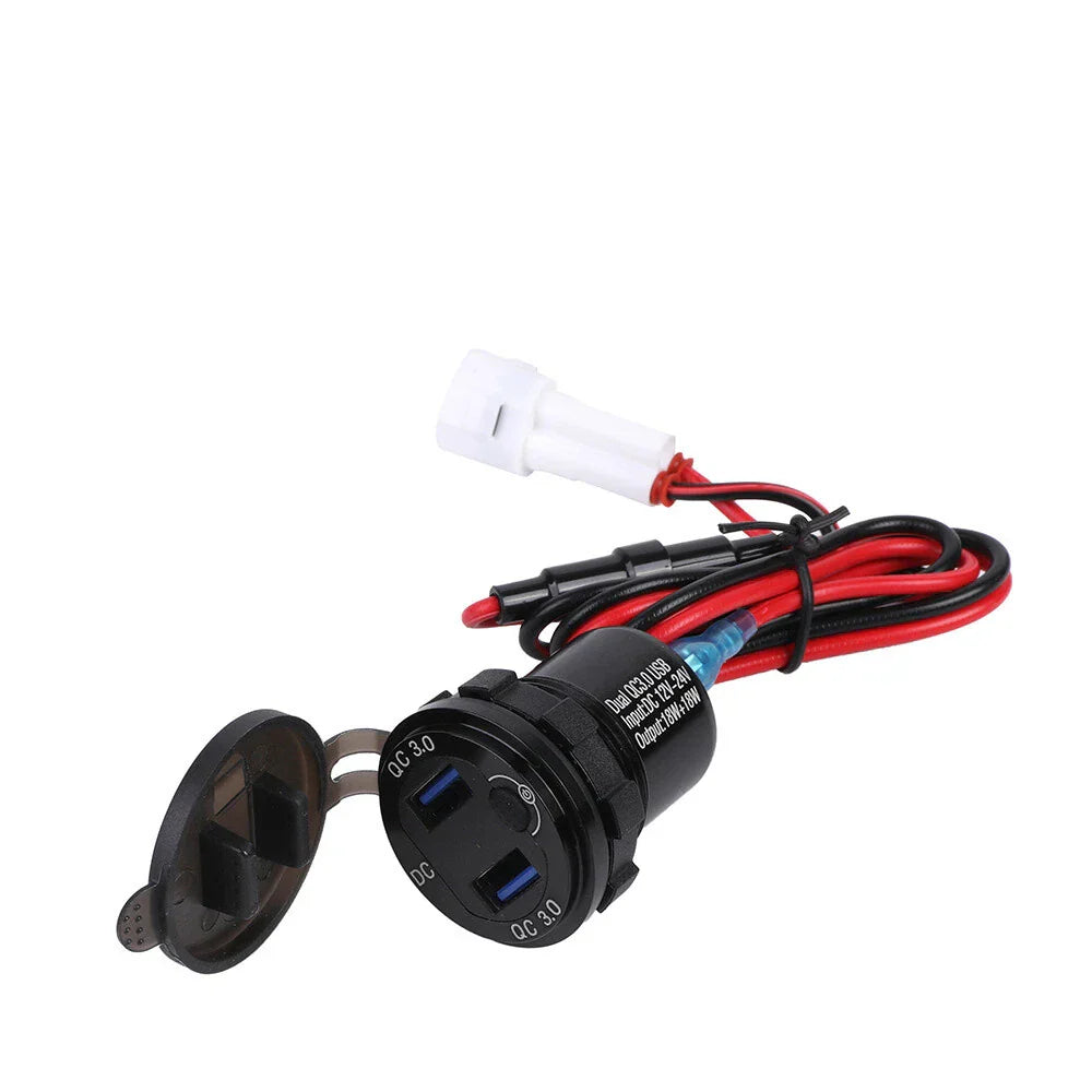 3.0 Quick Charger Dual USB Power Socket for Yamaha Tenere 700 (2019-2023)