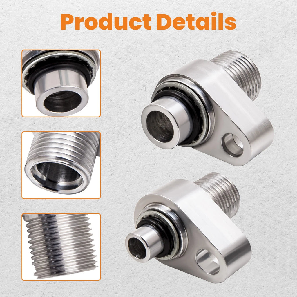 2X AC Compressor Converter Fittings for LS Engines (10S17F, 10S20F)