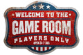 Decorative Metal Embossed Die Cut Aluminum Sign for Game Room (Made in USA)