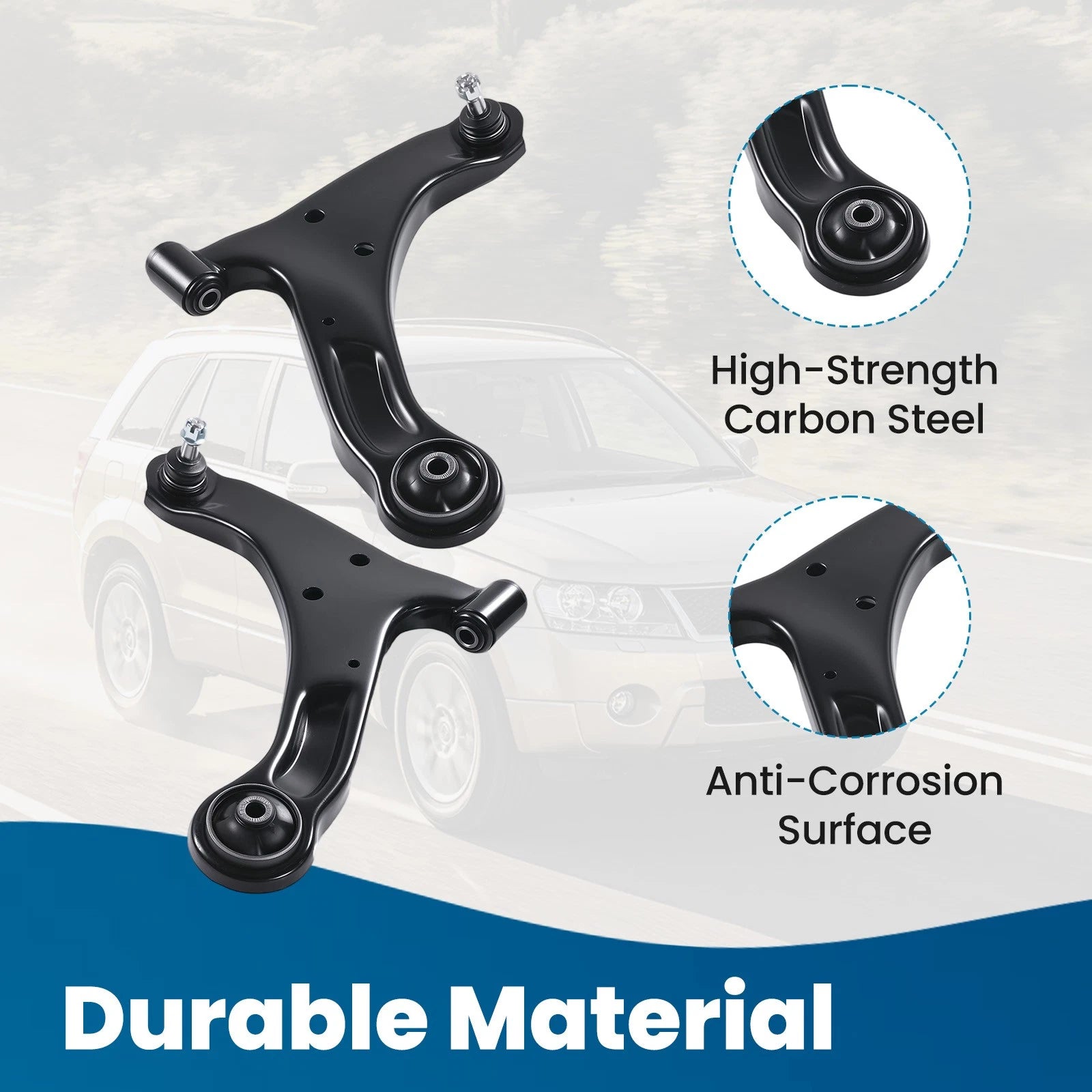 Front Lower Control Arm Set of 2 for Suzuki Grand Vitara (2006–2013) K620574