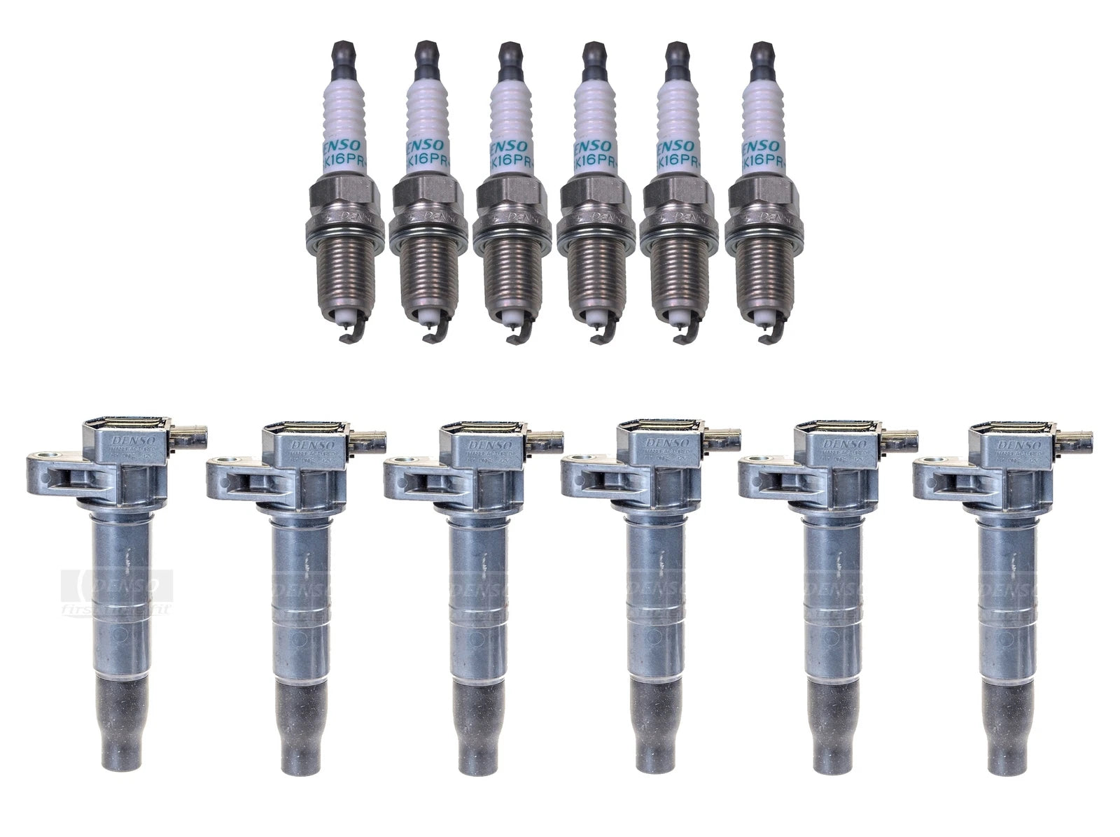 Set of 6 Denso Ignition Coils & Iridium Spark Plugs for Hyundai Kia V6