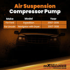 Air Suspension Pump with Bracket for Ford Expedition Lincoln Navigator (2007-2018)