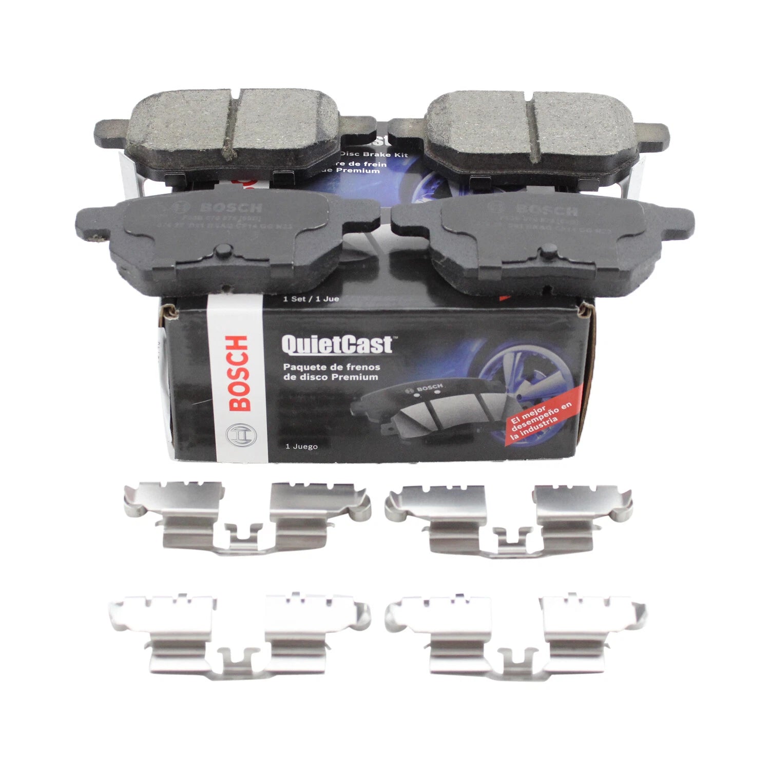 Set of 4 Bosch QuietCast Rear Ceramic Brake Pads for CT200h Vibe tC xB Corolla Prius (2011–2015)