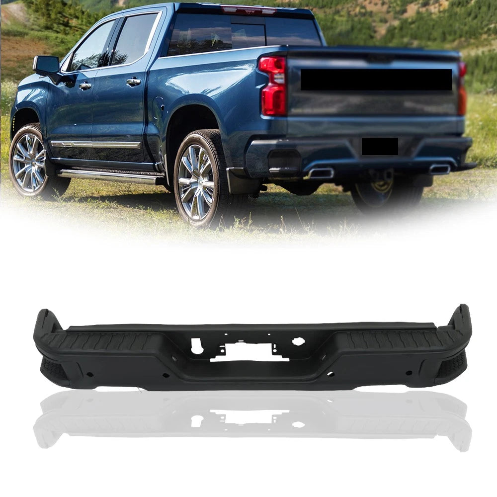 Rear Bumper Assembly for Chevy Silverado Sierra (2019–2023) w/ Park & Dual Exhaust