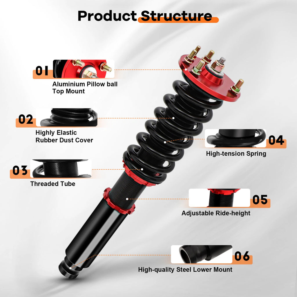 Coilovers for Honda Accord 2003–2007 & Acura 2004–2008 Adjustable Height
